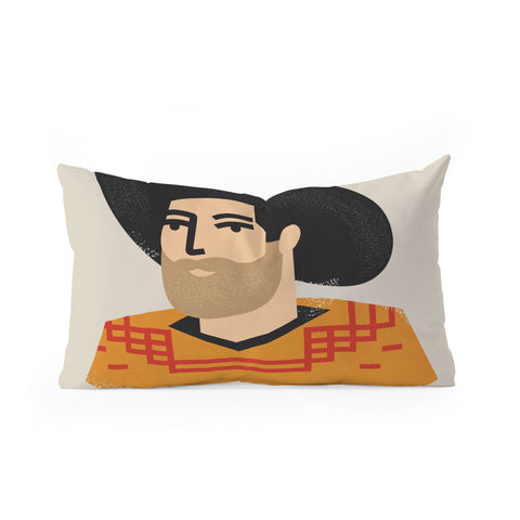 Nick Quintero Abstract Cowboy Oblong Throw Pillow